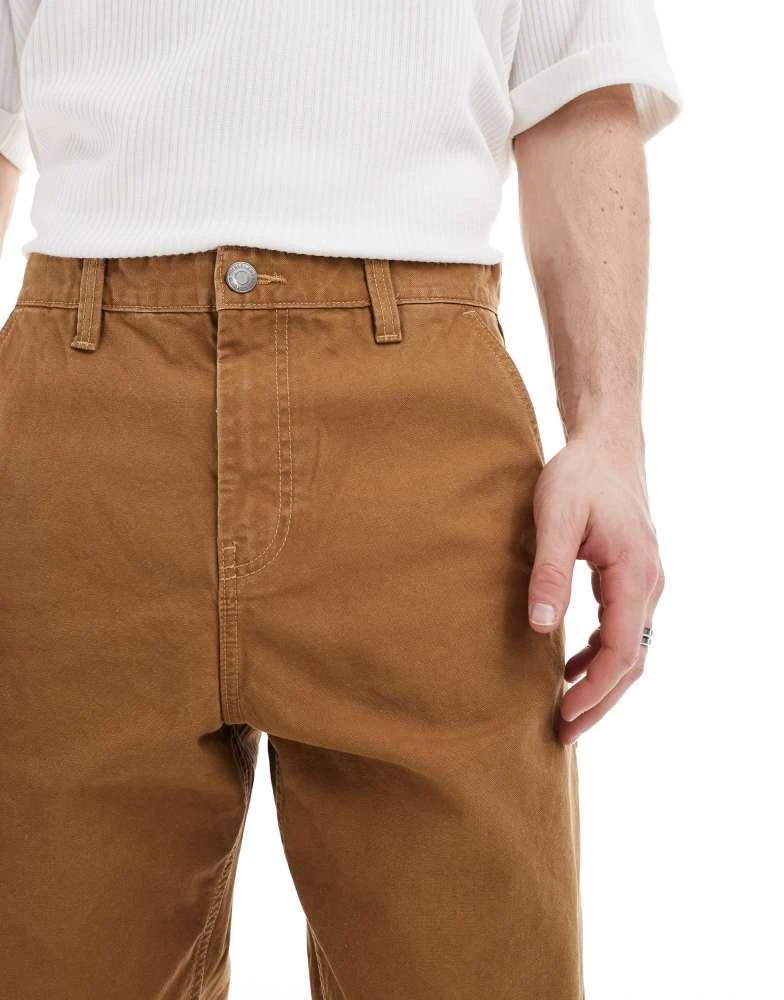 Timberland Timberland Washed canvas carpenter pant in dark wheat boot 5