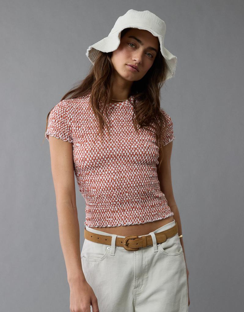 AE AE Smocked Hey Baby Tee