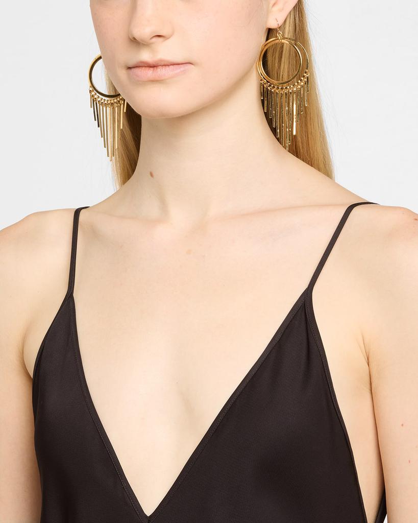 Devon Leigh 18K Gold-Plated Fringe Earrings
