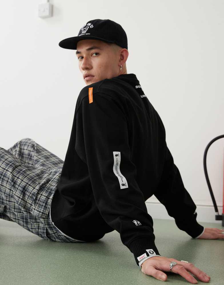 AAPE Aape By A Bathing Ape logo sweatshirt in black