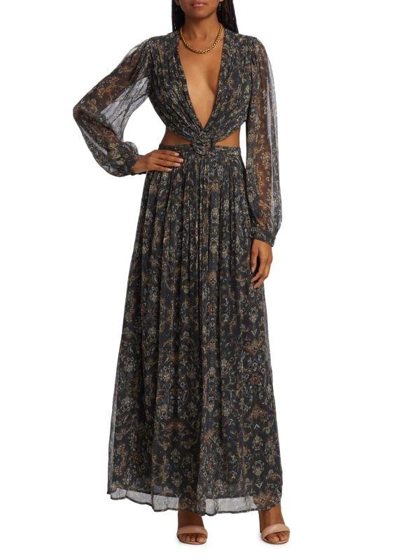 Hannah Artwear Rio Cutout Chiffon Maxi Dress 1