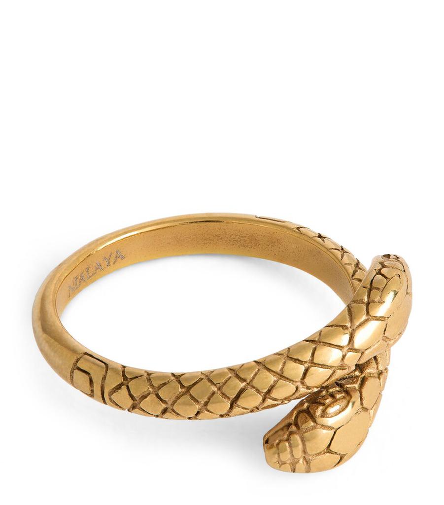 Nialaya Gold-Plated Vintage Snake Ring