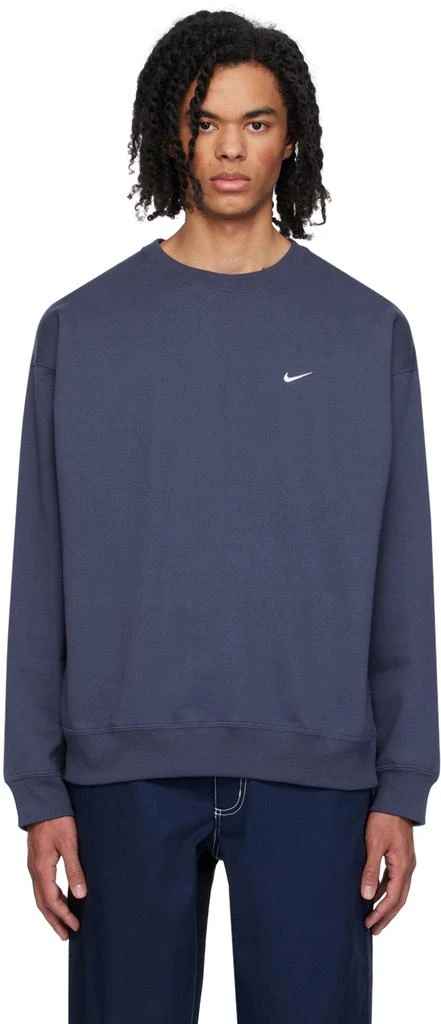 NIKE Navy Solo Swoosh Sweatshirt 1