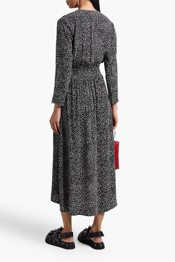 Maje Printed cupro-blend crepe de chine midi dress 3