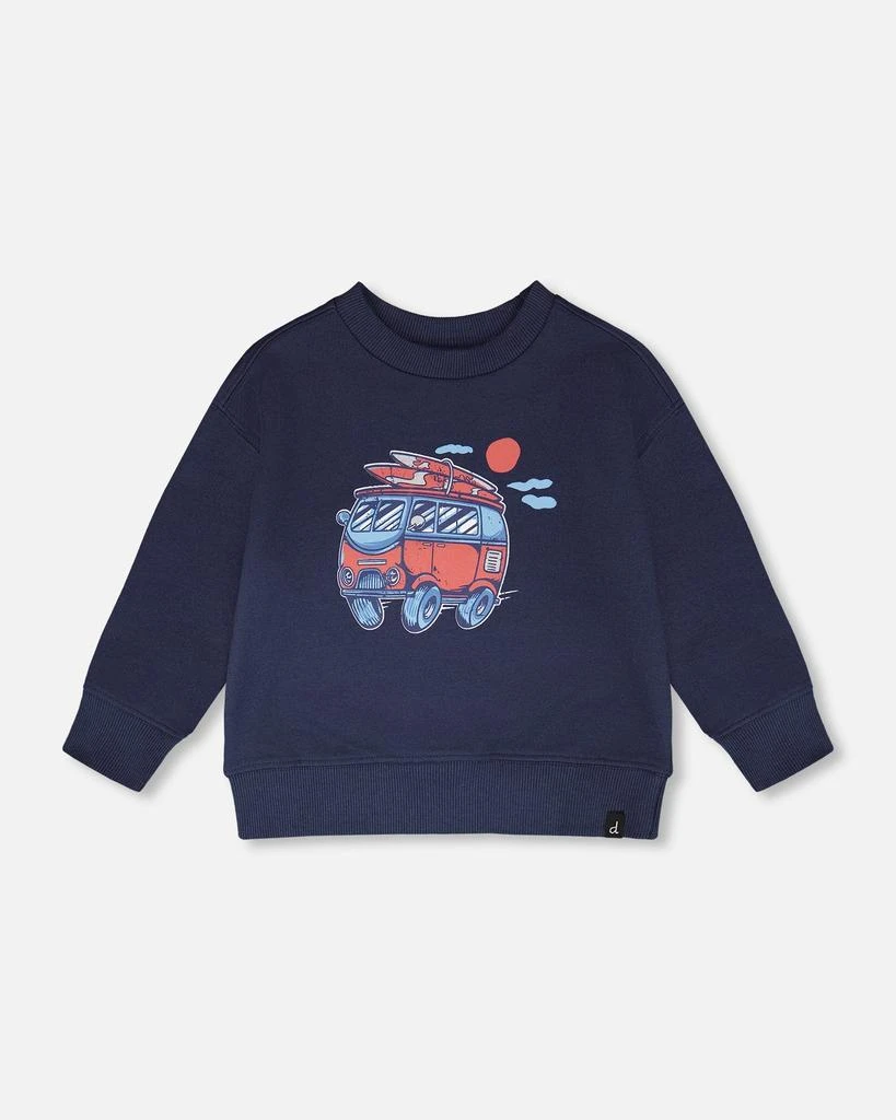 Deux par Deux French Terry Sweatshirt Blue