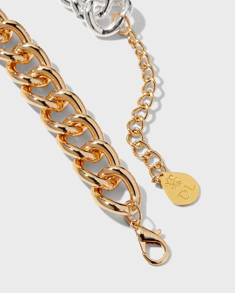 Devon Leigh Two-Tone Chain Coin Pendant Necklace 4