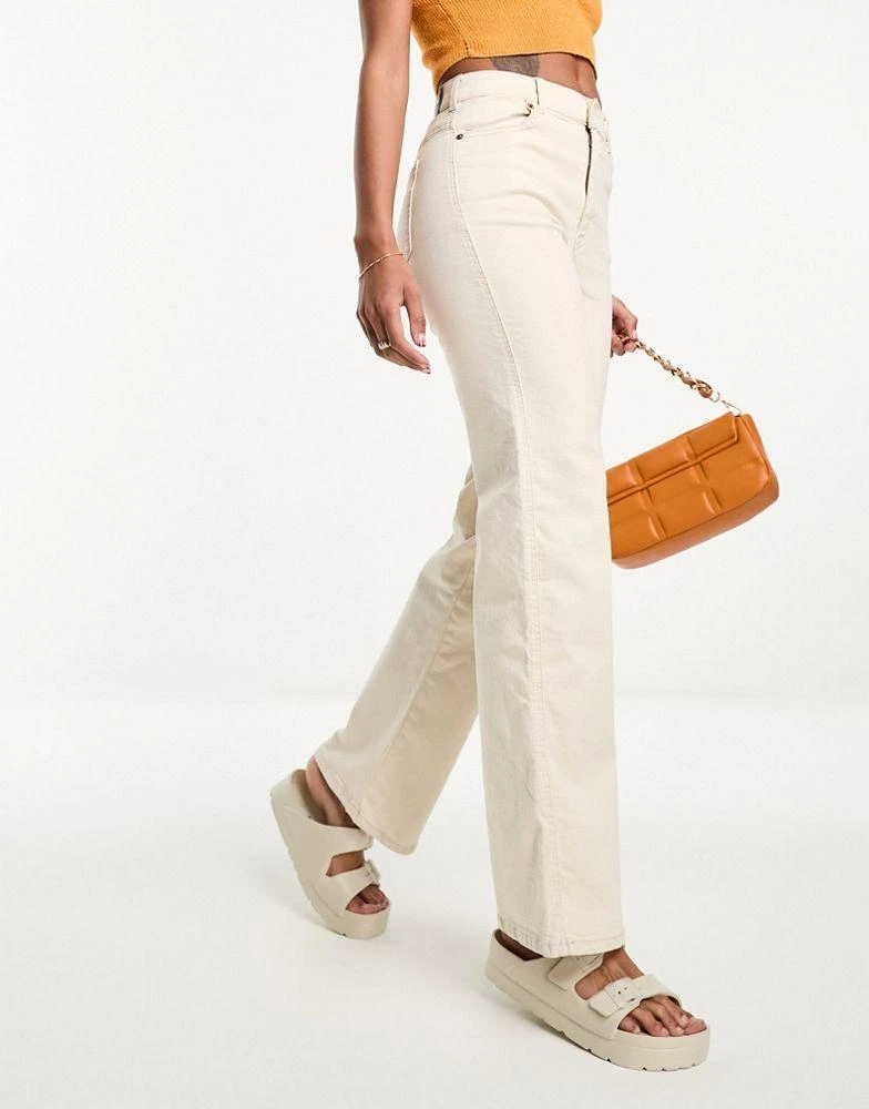 Dr Denim Dr Denim Moxy straight sky high jeans in beige 2