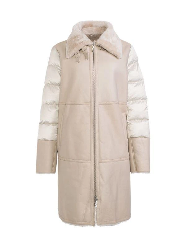 WOLFIE FURS Shearling & Down Puffer Longline Jacket 1