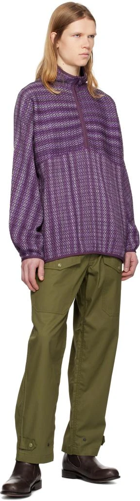 Pilgrim Surf + Supply Purple Mosley Inlay Popover Sweater 4