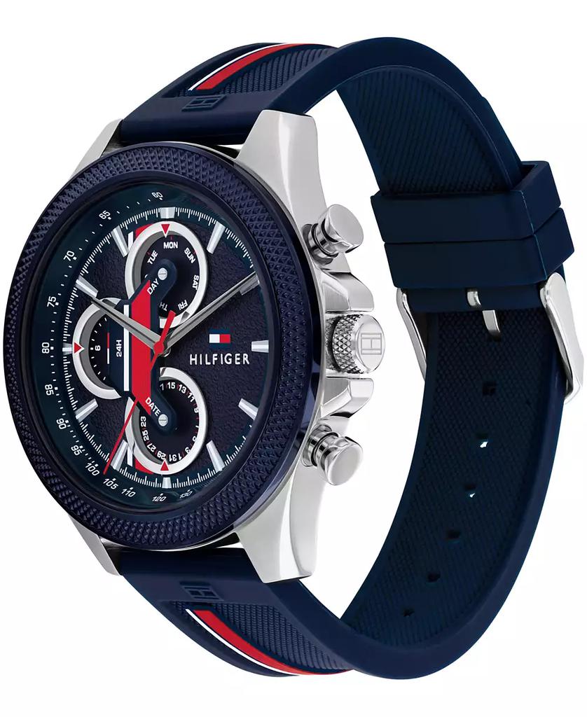 Tommy Hilfiger Men's Multifunction Blue Silicone Watch 46mm