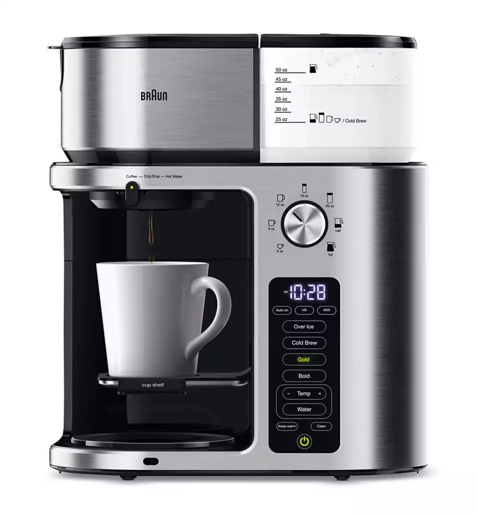 Braun MultiServe Plus 10-Cup Pod-Free Drip Coffee Maker, KF9370SI 1