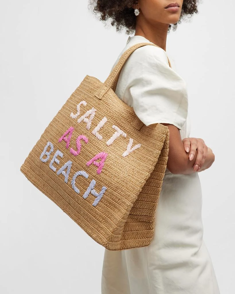 BTB Los Angeles Salty as a Beach Straw Tote Bag 4