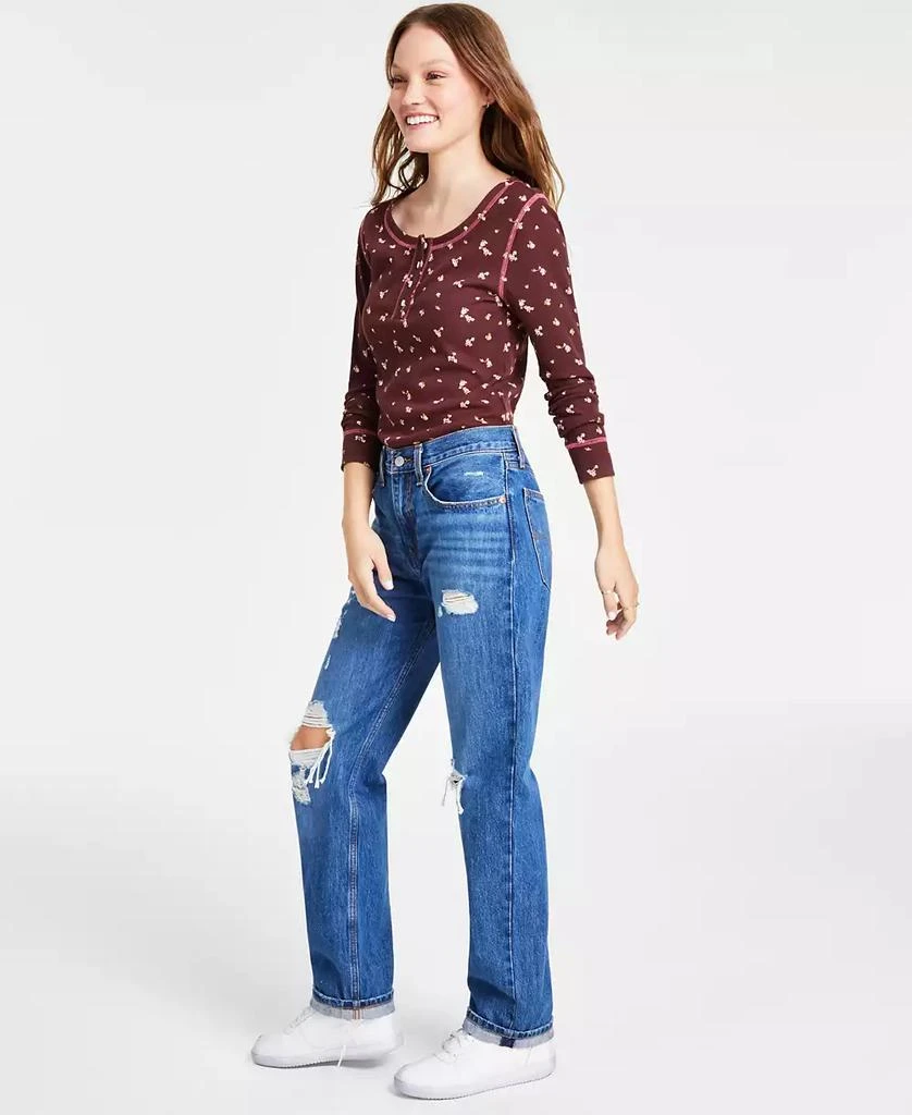 Levi's Low Pro Classic Straight-Leg High Rise Jeans 7
