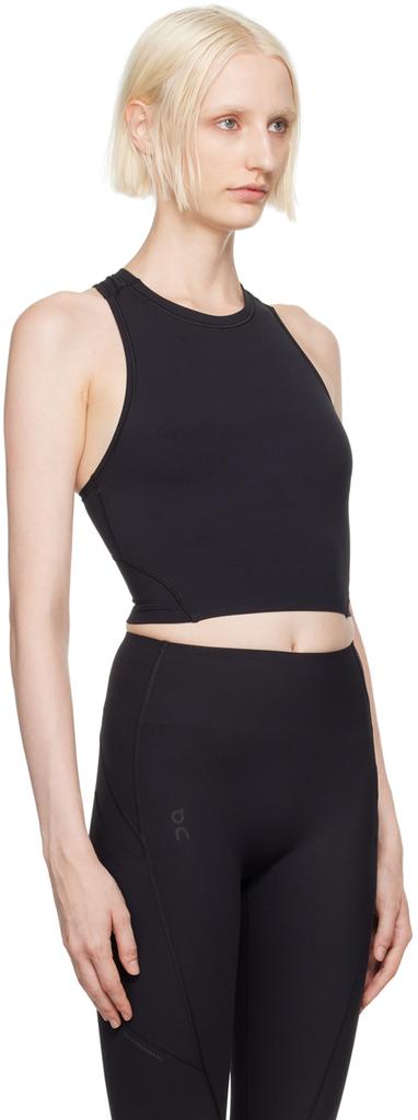 On Black Movement Crop Sport Top