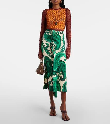 ETRO Open-knit sweater and printed crop top set 2