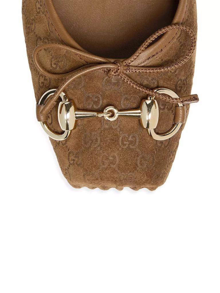 Gucci Horsebit Suede Ballet Flats 5
