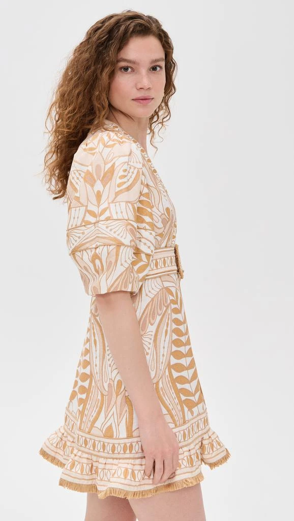 Farm Rio Lace Nature Short Sleeve Mini Dress 3