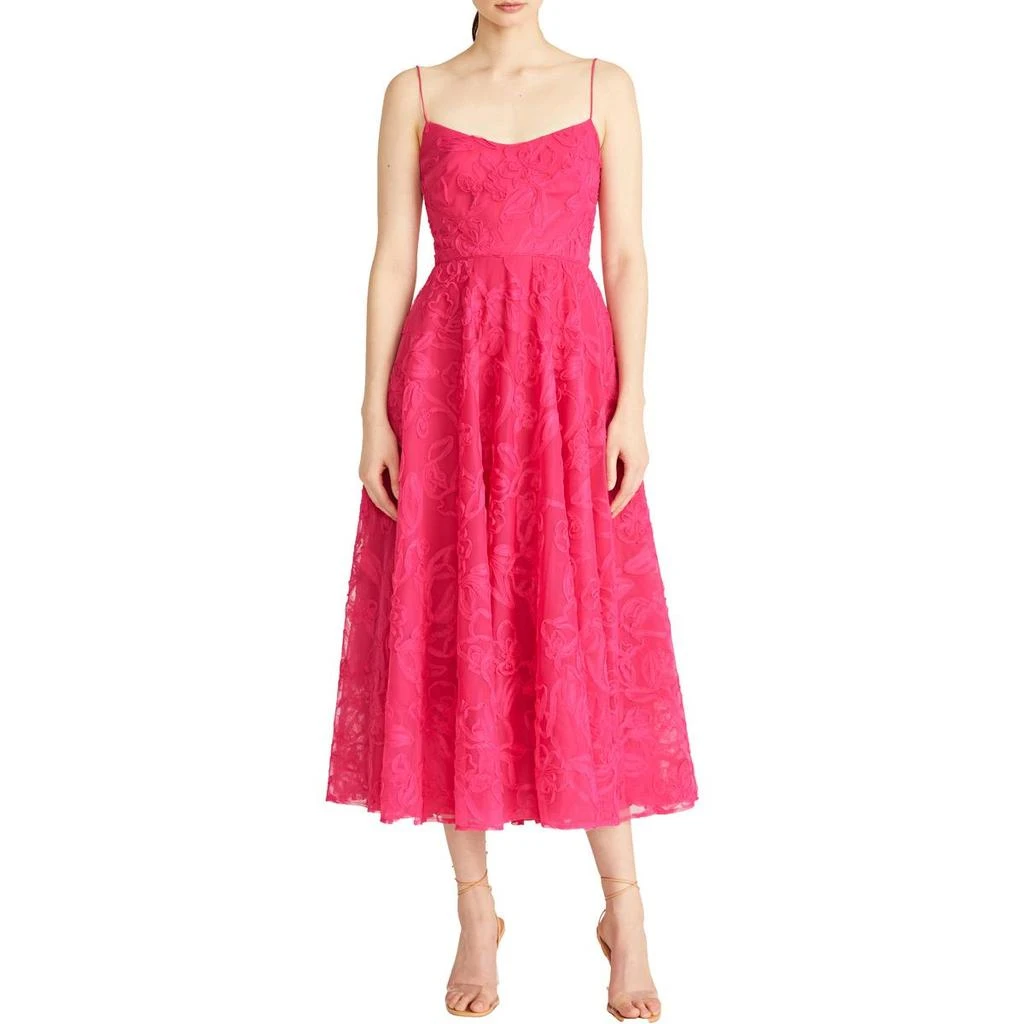 Shop Womens Lace Overlay Mid Calf Evening Dress on Sale at