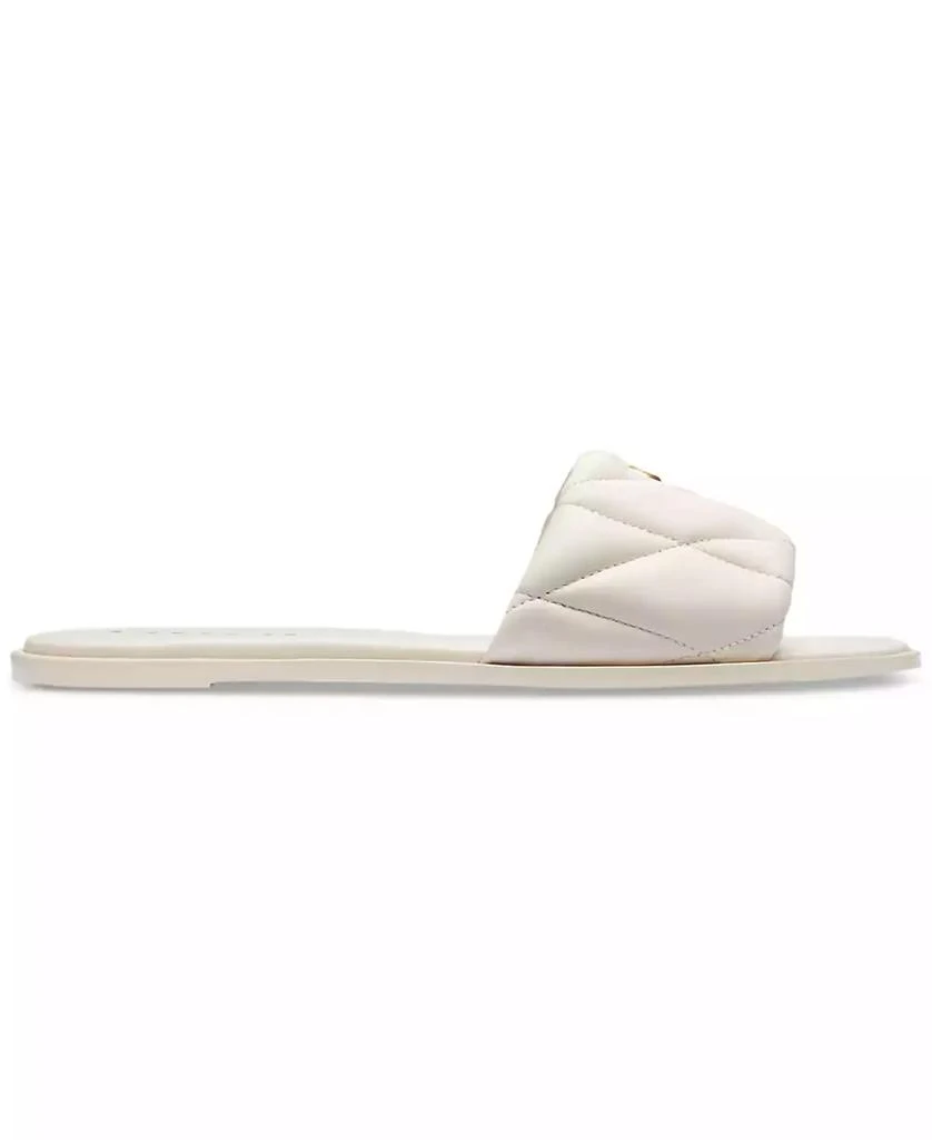 Coach Holly Quilted Puffy C Slide Flat Leather Sandals 5