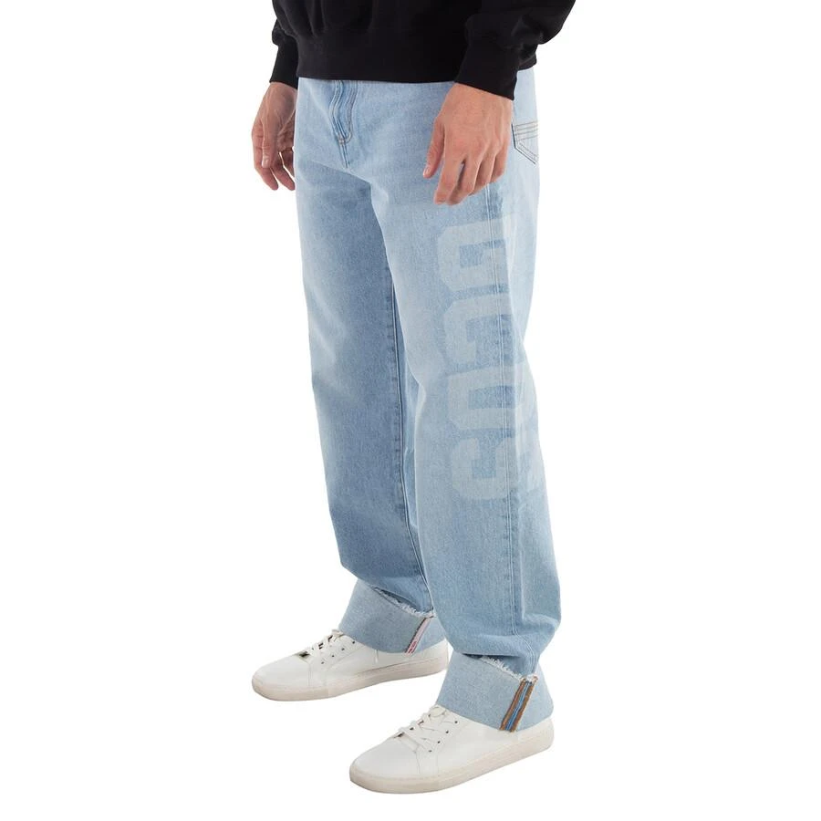 GCDS Relaxed Laser Cotton Denim Logo Trousers 2