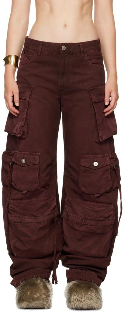 The Attico Red Fern Cargo Pants 1