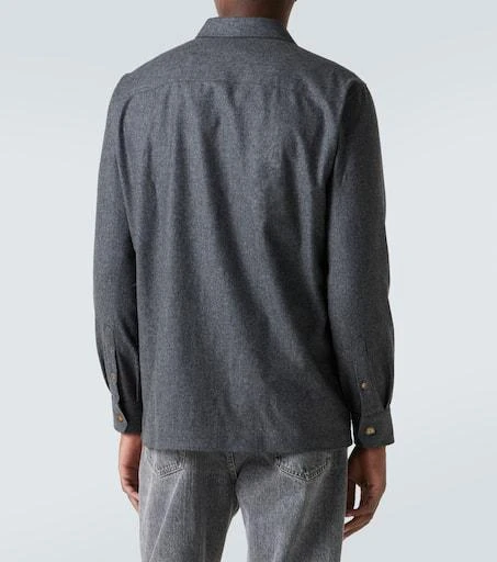 Brunello Cucinelli Virgin wool flannel overshirt 4