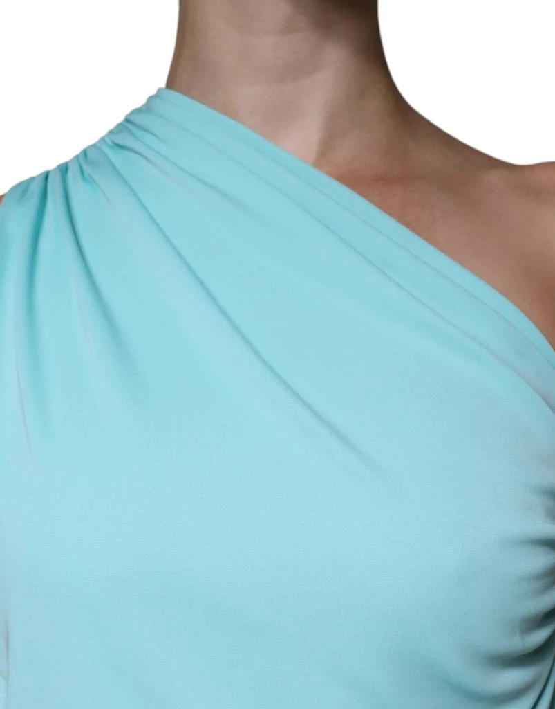 CHRISTIAN PELLIZZARI blue Jersey Long Drape One Shoulder Women's Dress (Pre-Owned) 4