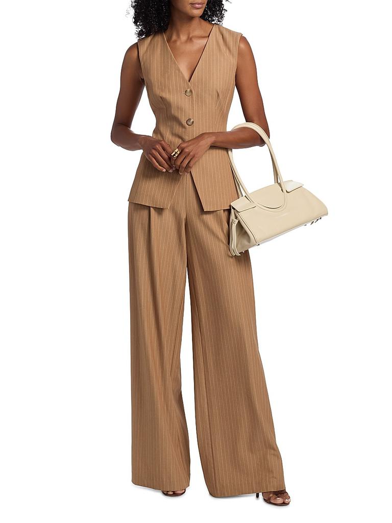 Toccin Tibbie Pinstriped Cutaway Vest