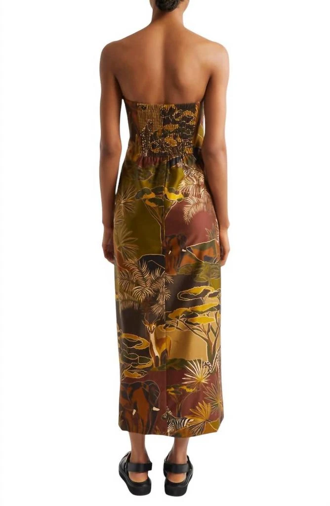Farm Rio Farm Rio - Strapless Buttonned Midi Dress 4