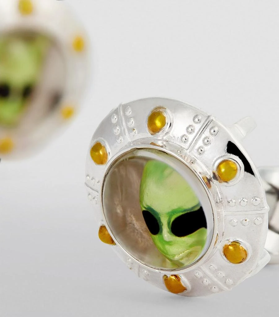 Deakin & Francis Sterling Silver UFO Cufflinks 6