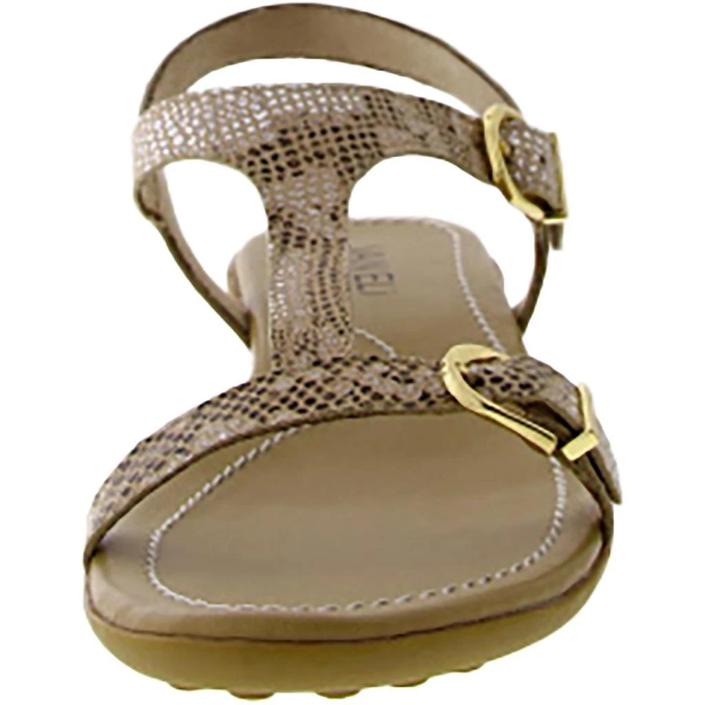 Vaneli Taletha Womens Patent Leather Embossed T-Strap Sandals 2