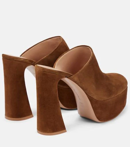 Gianvito Rossi Suede platform mules 3