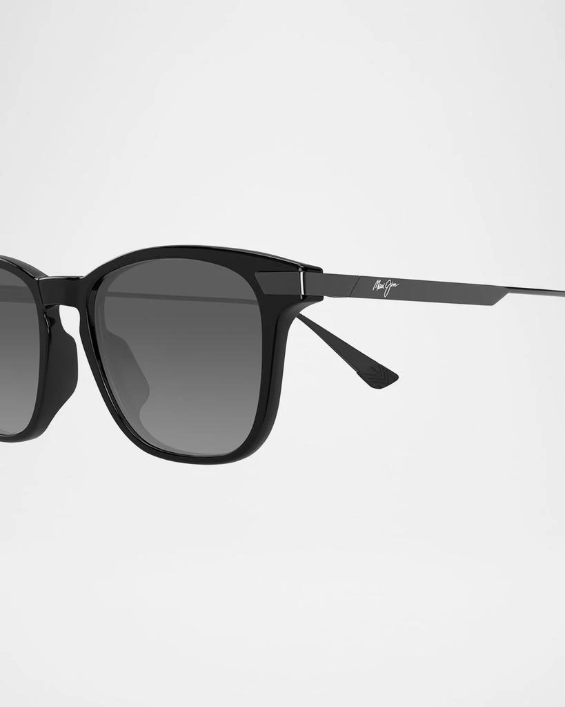 Maui Jim Men's Mana Olana Titanium and Nylon Square Sunglasses 2