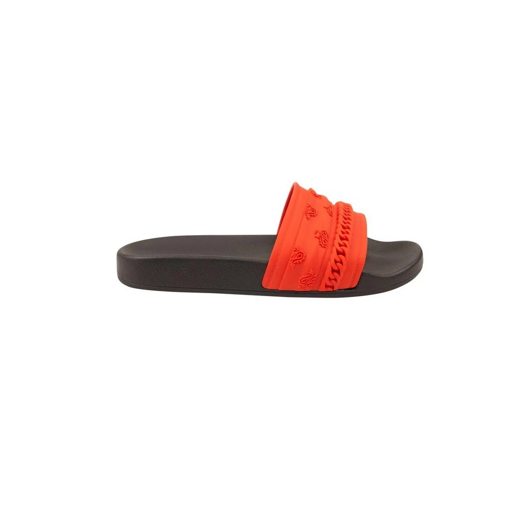 AMIRI Black And Red Bandana Chain Molded Slides 1