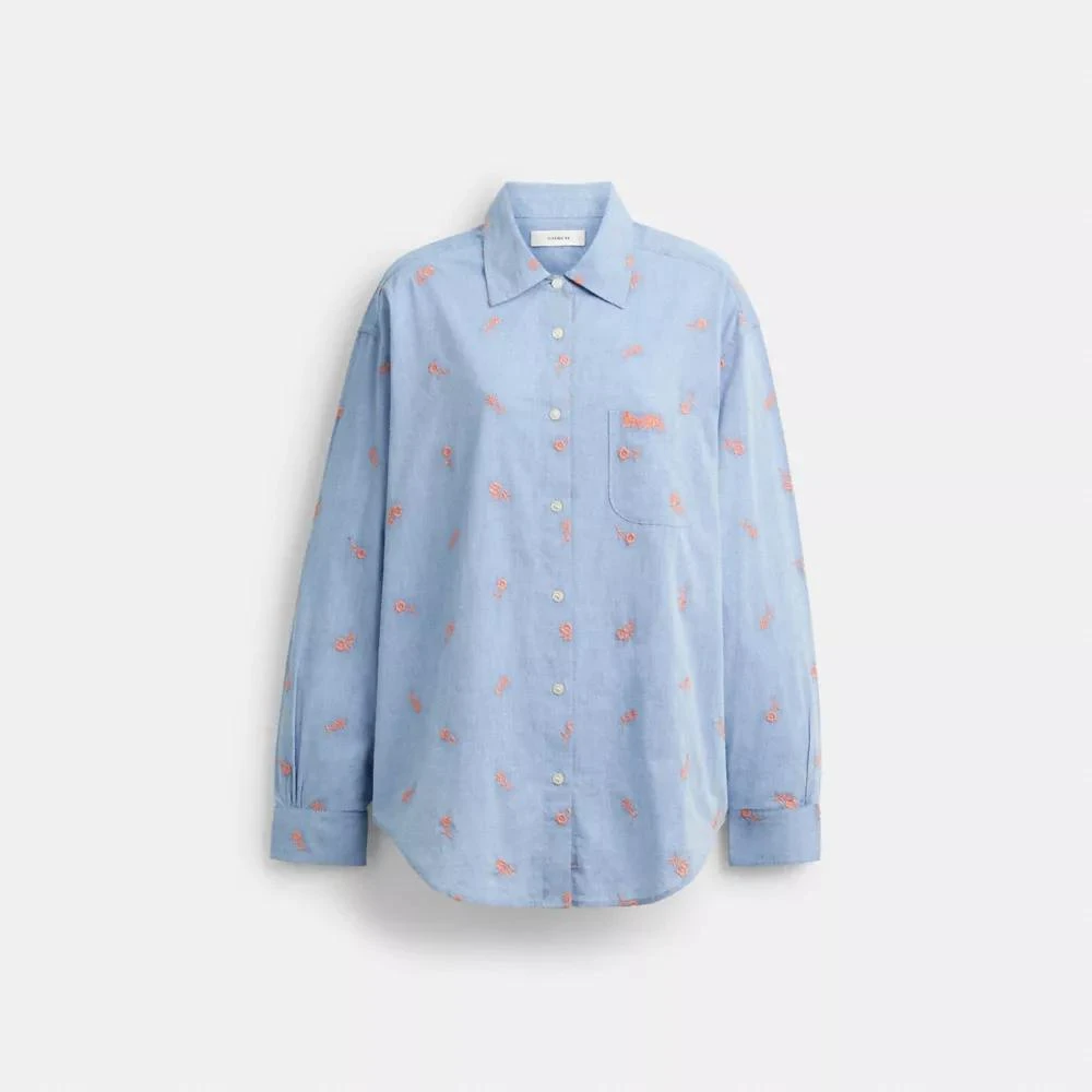 Coach Floral Embroidery Shirt