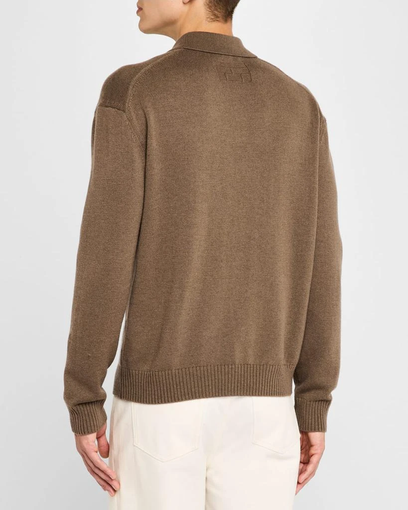 FRAME Men's Wool-Silk Polo Sweater 3