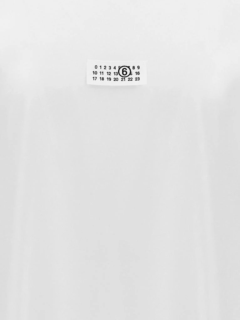 MM6 Maison Margiela MM6 Maison Margiela Numbers Motif-Patch Crewneck T-Shirt 4