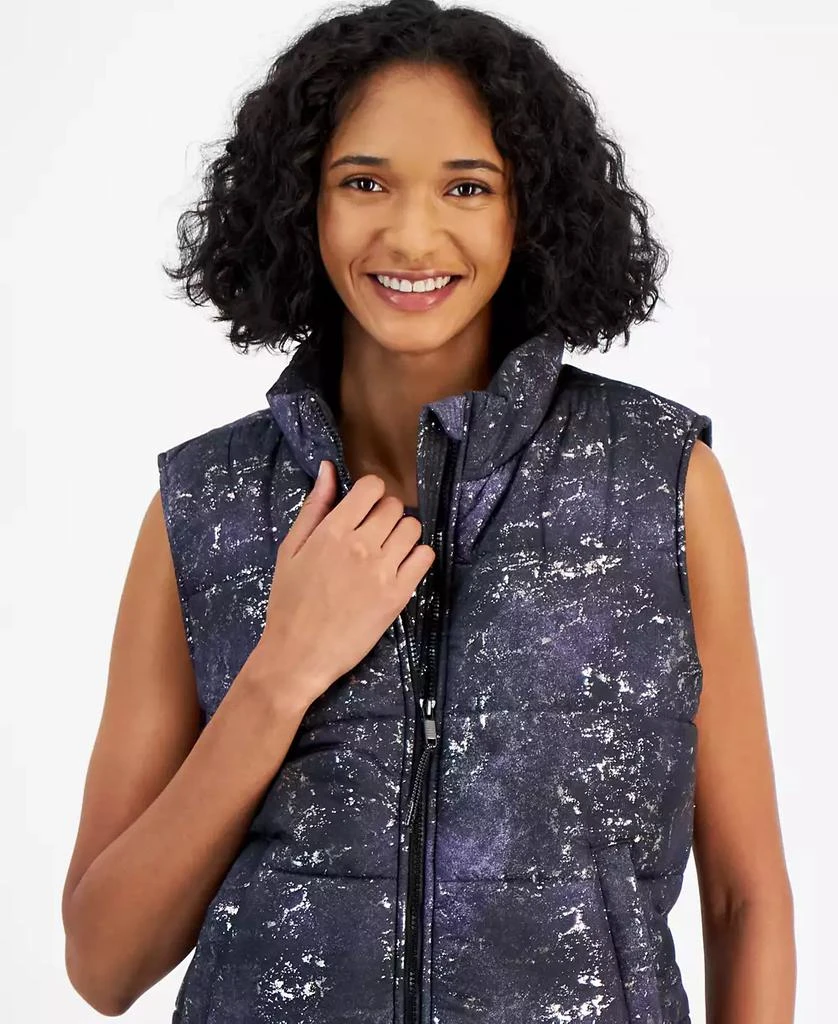 ID Ideology Women's Midnight Foil Puffer Vest, Created for Macy's 3