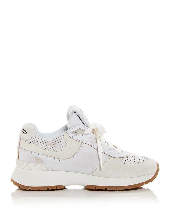 Miu Miu Women's Perforated Low Top Sneakers 2