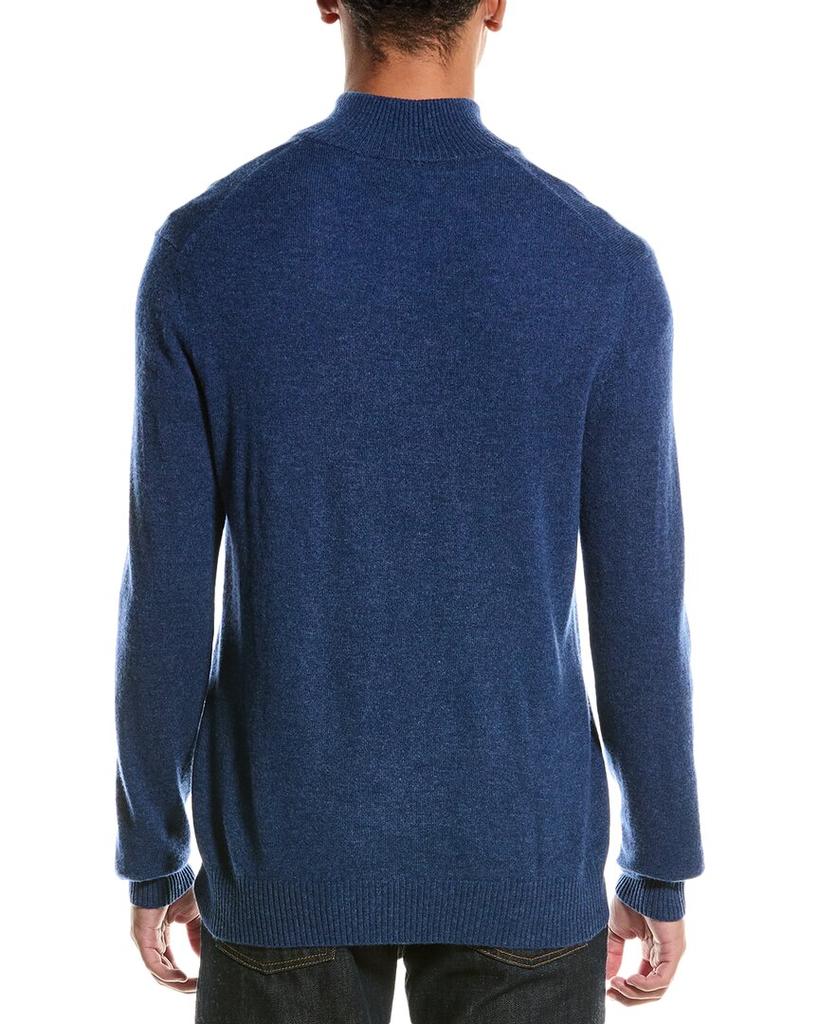 Qi Cashmere 1/4-Zip Cashmere Mock Sweater