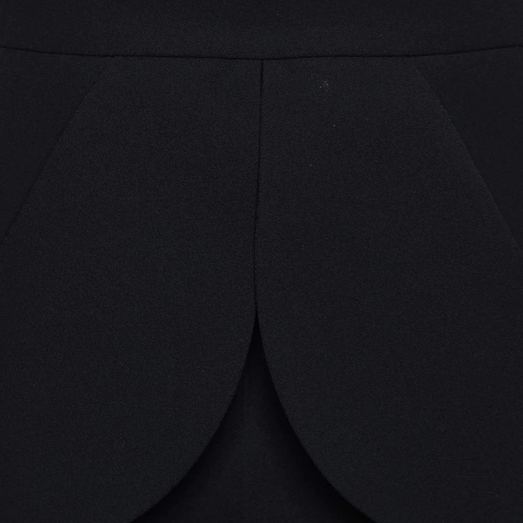 Balenciaga Balenciaga Black Crepe High Waist Flap Detail Trousers M 3