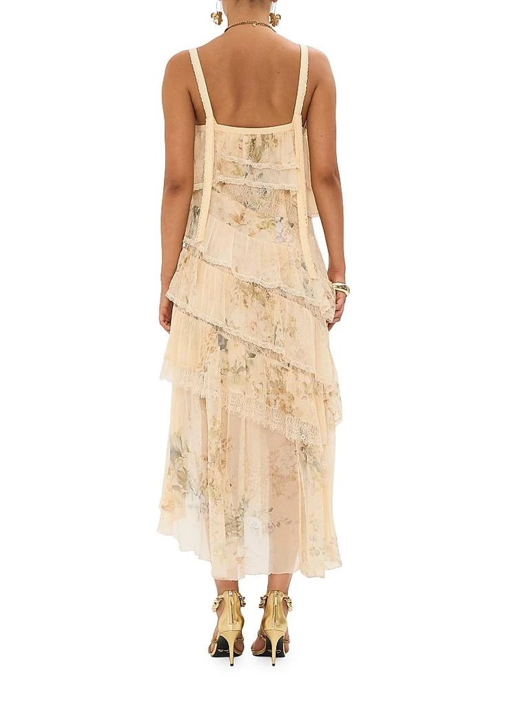 knee length dresses for ladies Camilla Palatial Pastels Shaped Waistband Maxi Dress