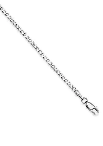 Belk 
Co. 14k White Gold Curb Chain Anklet