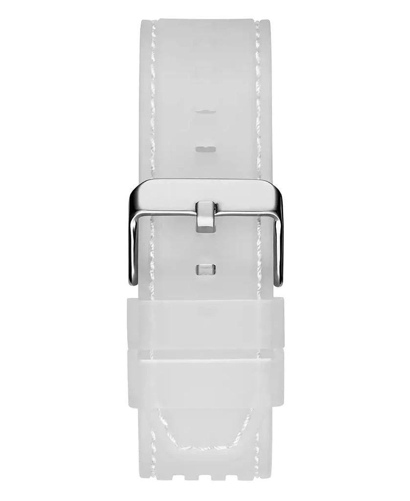 GUESS Men's Clear Silicone Multi-Function Watch 44mm 3