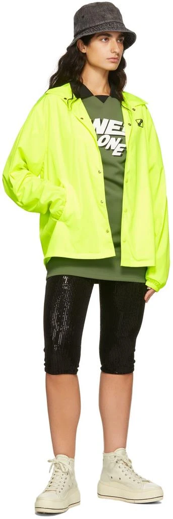 We11done Green Polyester Raglan Mini Dress 4