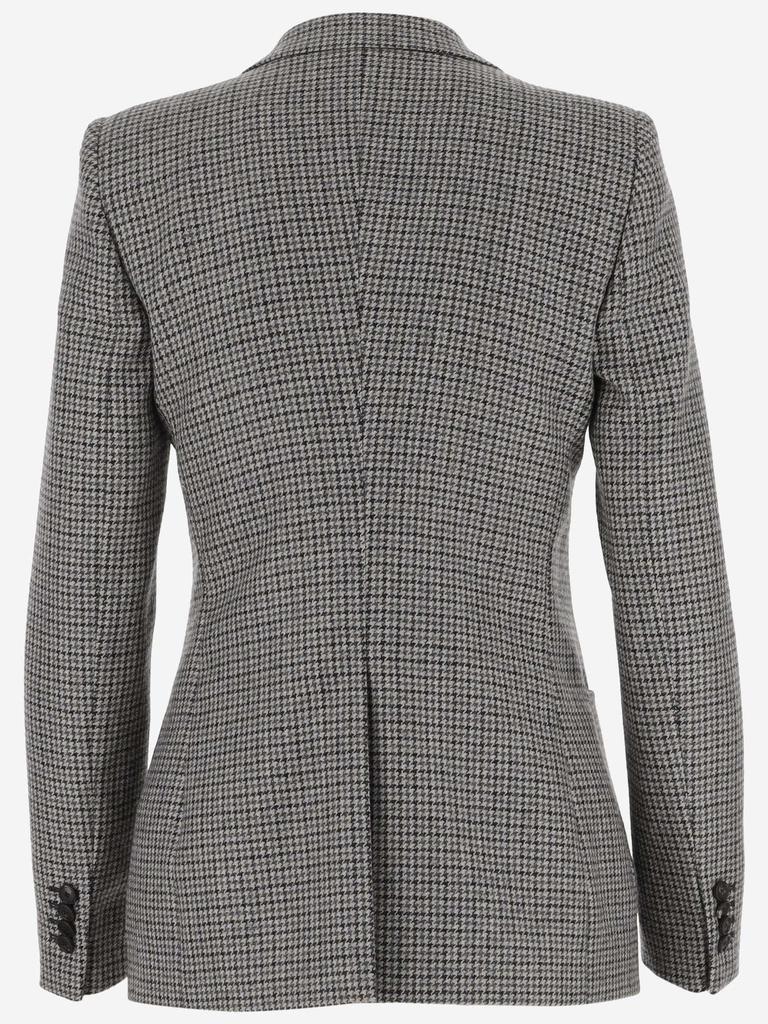 ジャケット Tagliatore Black/white wool blend single-breasted coat TAGLIATORE Single-breasted Wool Jacket - Suits - BeyondStyle