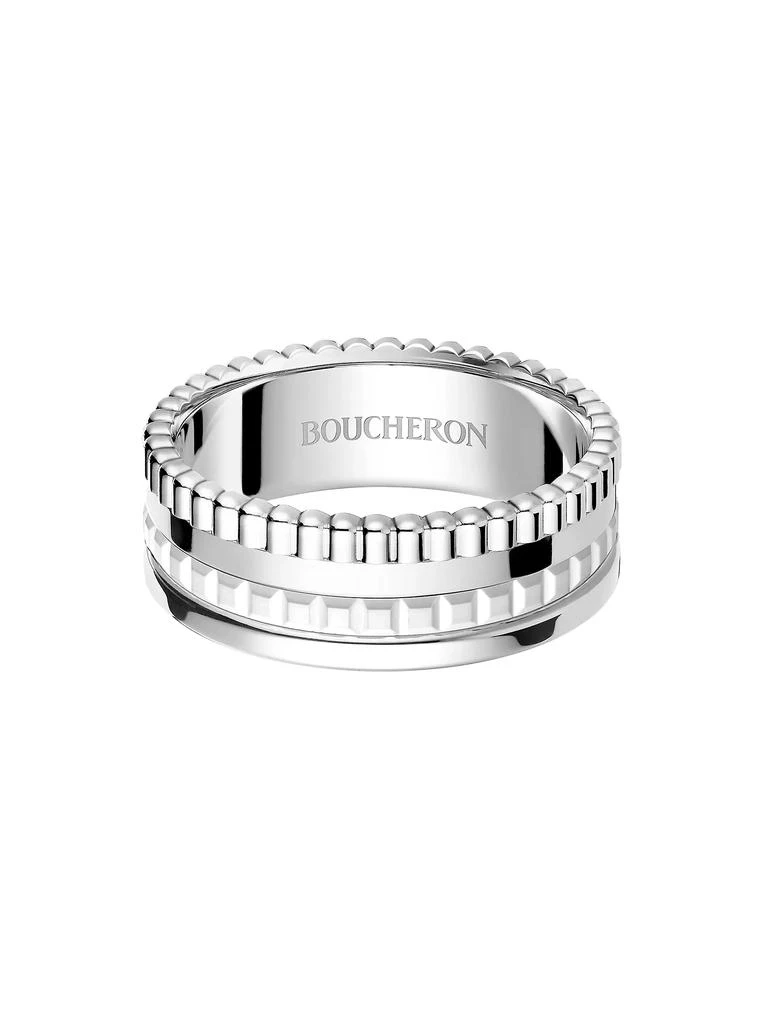 Boucheron Quatre White Edition 18K White Gold & HyCeram Ring 3
