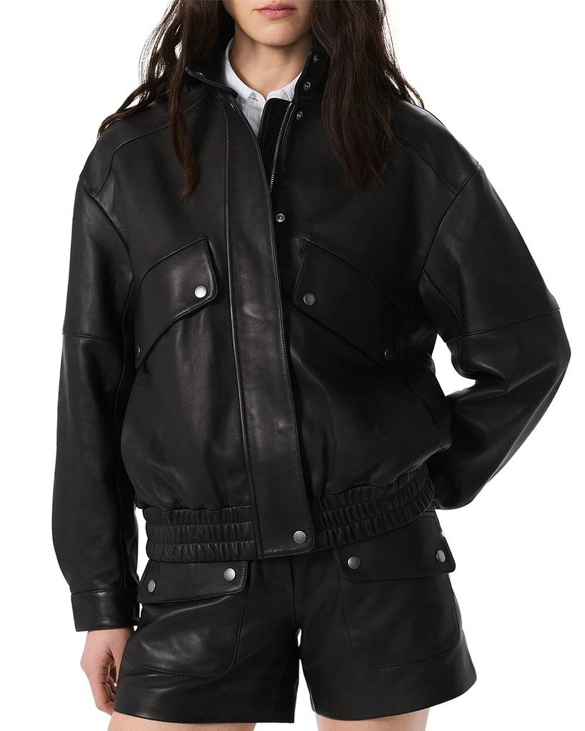 Rag & Bone Aria Leather Bomber Jacket 6