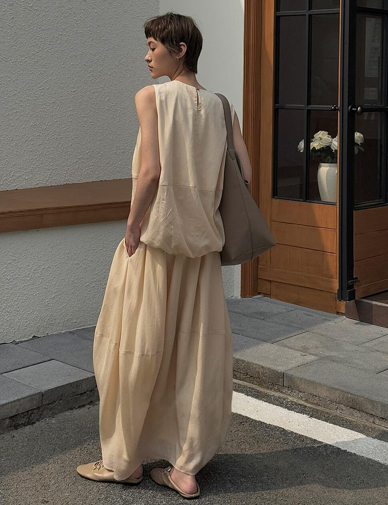 Pixie Market Beige Cocoon Top-PREORDER
