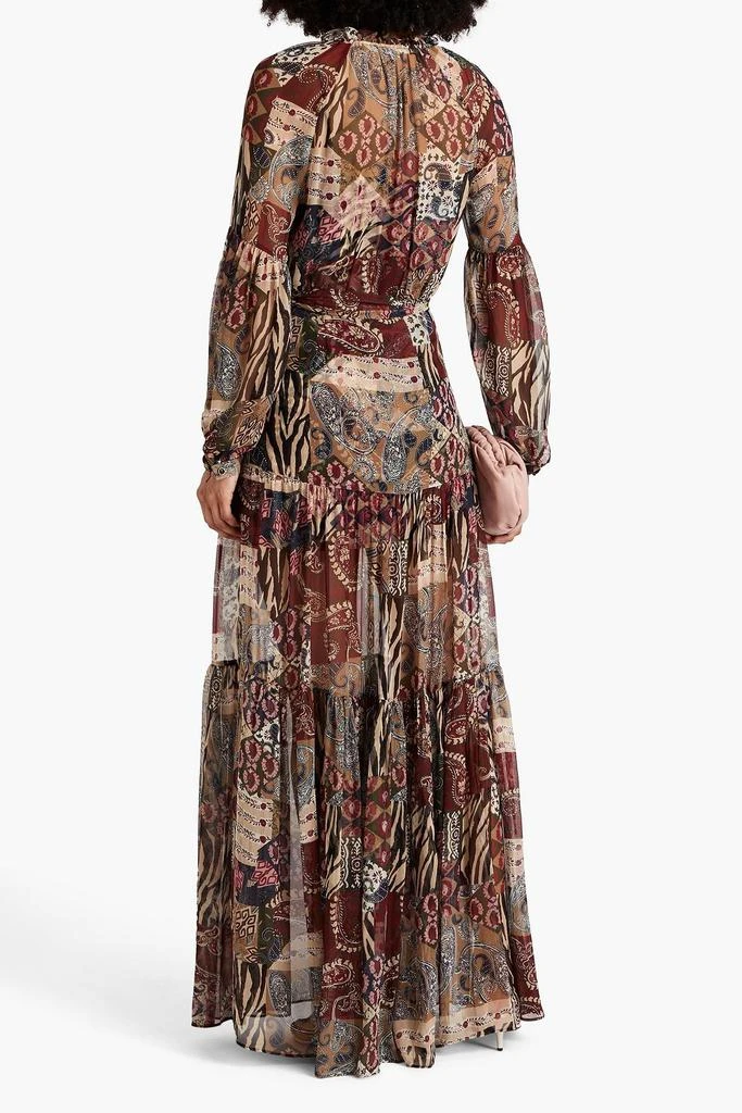 VERONICA BEARD Isra belted paisley-print silk-georgette maxi dress 3